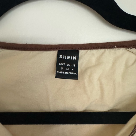 Brown and Cream Country long sleeve Crop Top - Picture 3 of 3